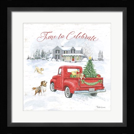 Framed Farmhouse Holidays VIII Print