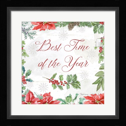 Framed Farmhouse Holidays III Print