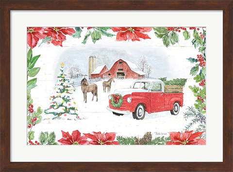 Framed Farmhouse Holidays I Print