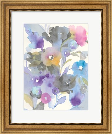 Framed Jewel Garden I Print