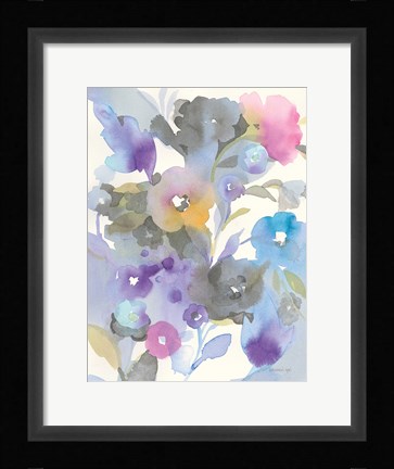 Framed Jewel Garden I Print