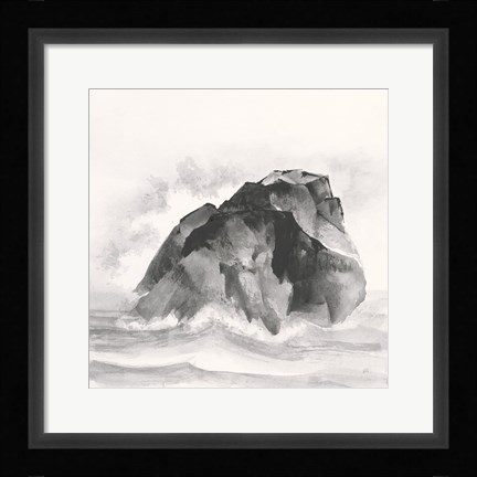 Framed Solitary Rock Print