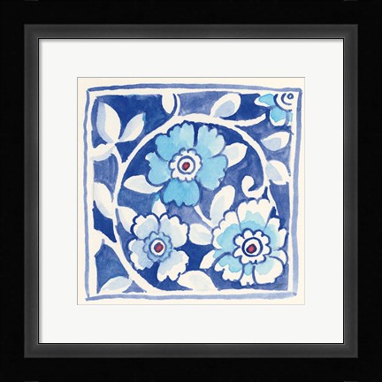 Framed Peacock Garden IX Print