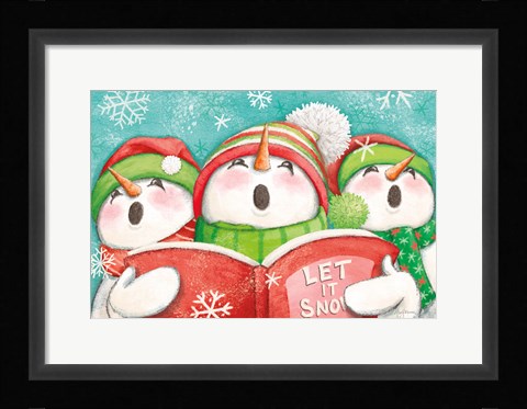 Framed Let it Snow IV Eyes Open Print