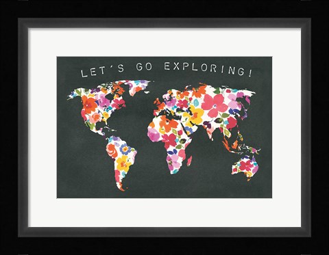 Framed Bright World Black Print