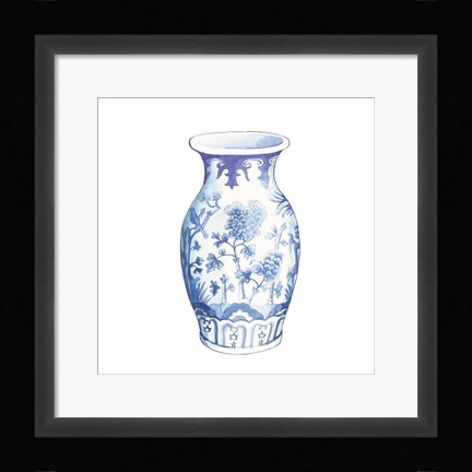 Framed Ginger Jar II on White Print