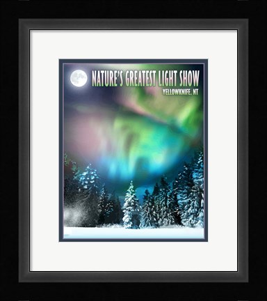 Framed Light Show: Yellow Knife NT Print
