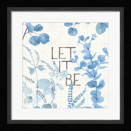 Framed Mixed Greens LXVI Blue Print