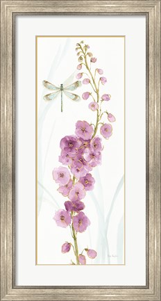 Framed Rainbow Seeds Flowers VII Dragonfly Print