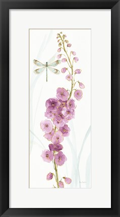Framed Rainbow Seeds Flowers VII Dragonfly Print