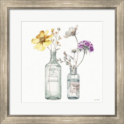 Framed Country Weekend X v2 Yellow Purple Print