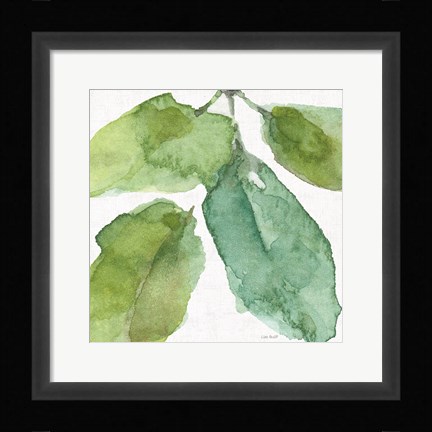 Framed Blue and Green Garden VIII Print