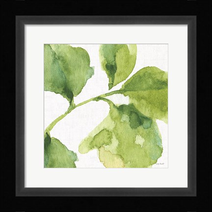 Framed Blue and Green Garden VII Print