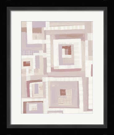 Framed Harbor Windows VII Blush Print