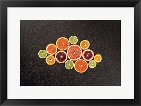Framed Citrus Drama I Print