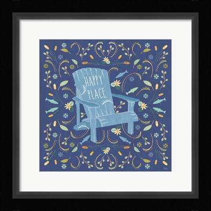 Framed Otomi Lake IV Dark Print