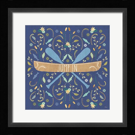 Framed Otomi Lake III Dark Print