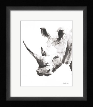 Framed Rhino Gray Crop Print