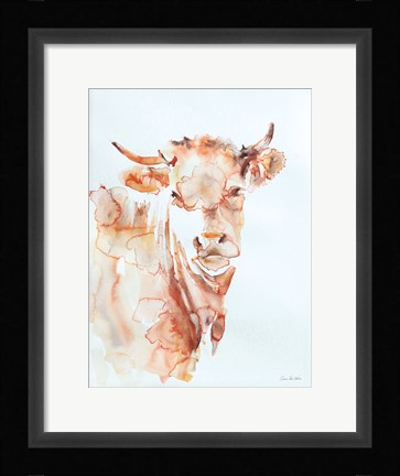 Framed Village Cow Print