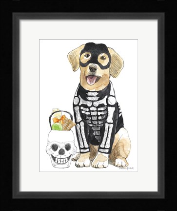 Framed Halloween Pets VII Print