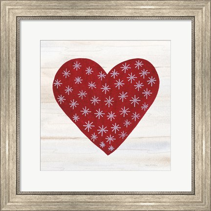 Framed Rustic Valentine Heart II Print