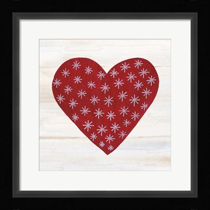 Framed Rustic Valentine Heart II Print