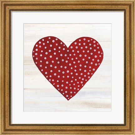 Framed Rustic Valentine Heart I Print