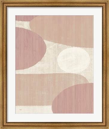 Framed Costa del Sol I Blush Print