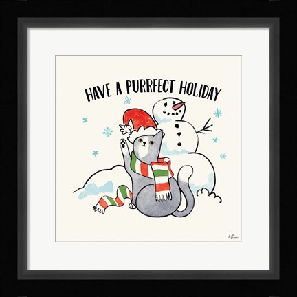 Framed Santa Paws III Print