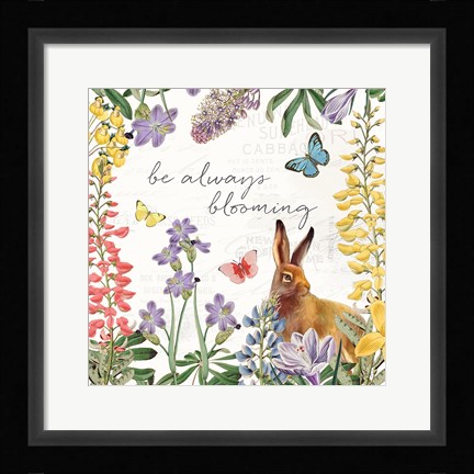 Framed Easter Garden III Print