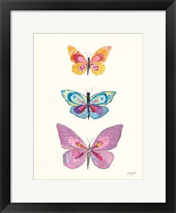 Framed Butterfly Charts III Print