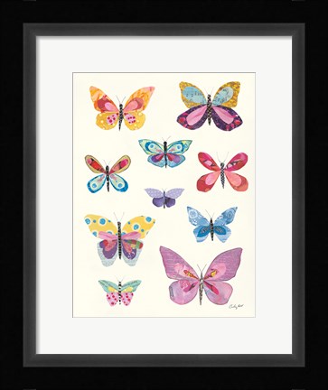 Framed Butterfly Charts II Print