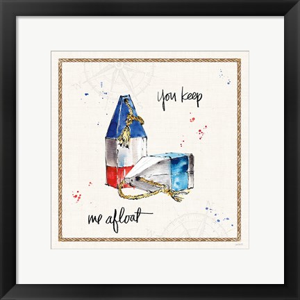 Framed Coastal Buoys VI Print