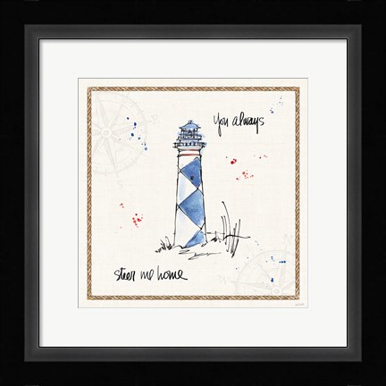 Framed Coastal Buoys IV Print