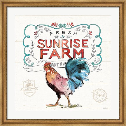 Framed Down on the Farm VI Print