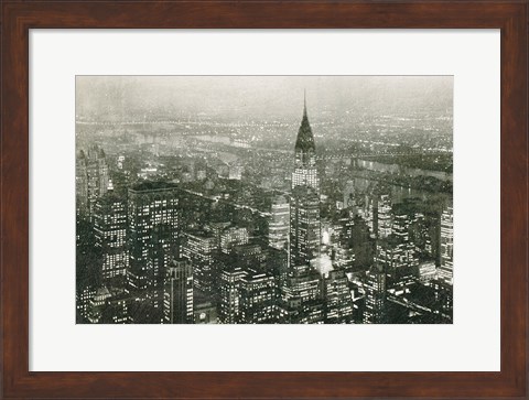 Framed Manhattan at Night Print