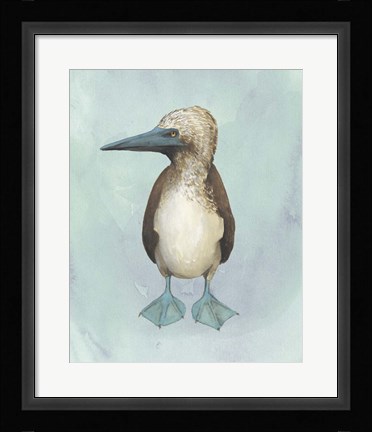 Framed Watercolor Beach Bird I Print