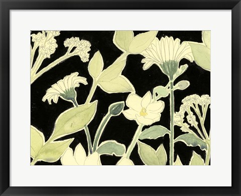 Framed White Night Flowers I Print