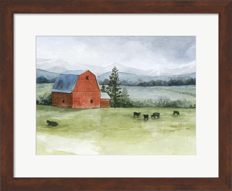 Framed Valley Herd II Print