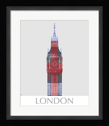 Framed London Big Ben Union Jack Print