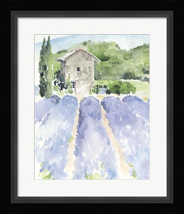 Framed Lavender Fields I Print