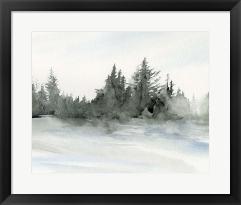 Framed Evergreens in the Distance II Print