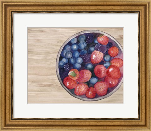 Framed Bowls of Fruit III Print