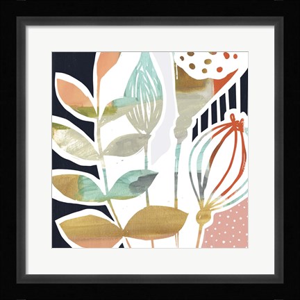 Framed Poppy Pods II Print