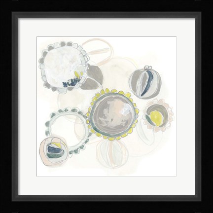 Framed Floral Scumble III Print