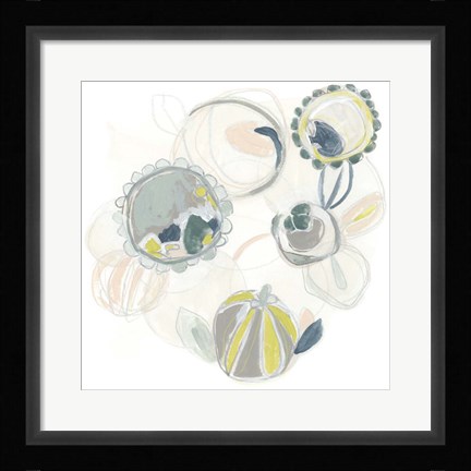 Framed Floral Scumble IV Print