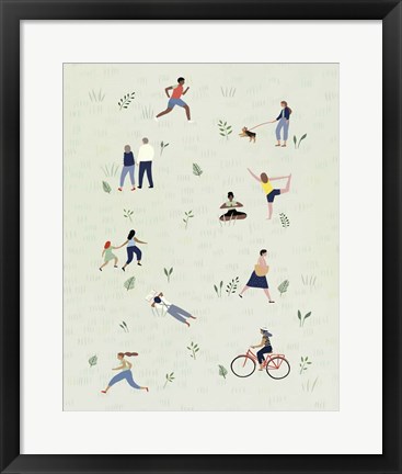Framed Park People II Print
