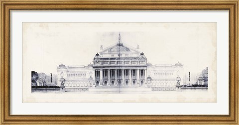 Framed Les Grand Prix de Rome in Blue II Print