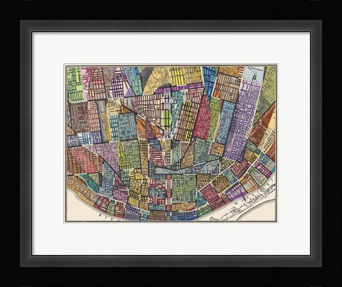 Framed Modern Map of St. Louis Print