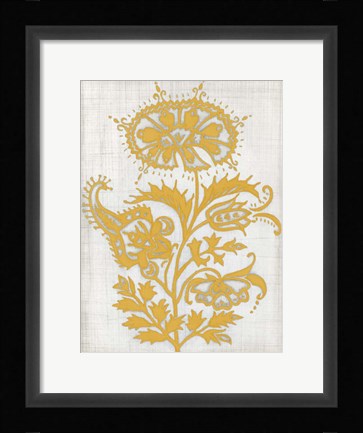 Framed Saffron Detail II Print